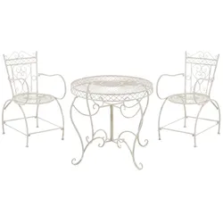 CLP nostalgische Sitzgruppe Sheela aus Eisen antik-creme