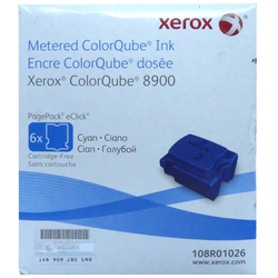 6x Original Xerox Tinte 108R01026 cyan für ColorQube 8900