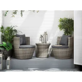 Beliani Kissenbezug Capri 70 x 60 cm Grau