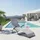 Siena Garden Anco Kippliege 144 x 72,5 x 103,5 cm hellgrau klappbar