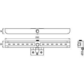 L&S Bettanbauleuchte Space Light Neutralweiß 12 V 0,9 W Rahmenfarbe VA L&S