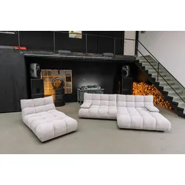 KAWOLA Drehsessel VIVIEN Cord 80 x 80 x 100 cm Silber drehbar