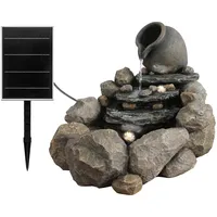 Dehner Polyresin-Solarbrunnen Soltero, ca. H54,4 cm, grau