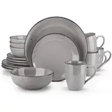luxuskollektion Vintage Natur Kombiservice 16-tlg. Grau