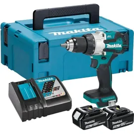 Makita Akku-Schlagbohrschrauber inkl. 2 x 5,0 Ah + Ladegerät + Makpac