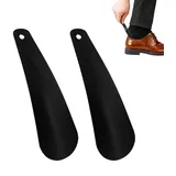AJKQNMA 2 Stück Mini Schuhlöffel 16cm, Edelstahl Schuhanzieher mit abgerundeten Kanten, Robuster Metall Schuhlöffel zum Schonen von Rücken und Schuhen