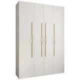 abiks möbel Drehtürenschrank COMO 170 x 245,5 x 40 cm Weiß/Gold