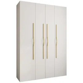 abiks möbel Drehtürenschrank COMO 170 x 245,5 x 40 cm Weiß/Gold