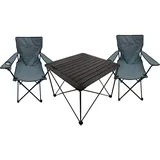 Mojawo Campingmöbel Set Klappbar Schwarz/Dunkelgrau