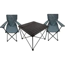 Mojawo Campingmöbel Set Klappbar Schwarz/Dunkelgrau
