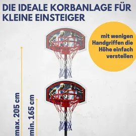 Best Sporting Basketballständer Rot/Weiß/Blau 165 -205 cm