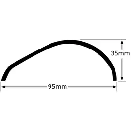 JOM Car Parts & Car Parts GmbH Instrumenten Träger A-Säule runde Auflage zweifach Schwarz