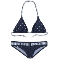 S.Oliver Triangel-Bikini »Audrey Kids«, im Punkte-Streifen-Mix s.Oliver marine-weiß