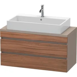 Duravit DuraStyle 100 x 47,8 cm, nussbaum natur/basalt matt, für Konsole, 2 Schubkästen