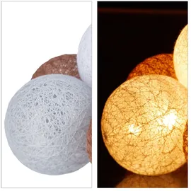 Relaxdays LED Lichterkette mit 10 Kugeln - Weiß