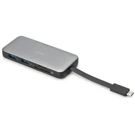 Digitus Docking USB-C->HDMI,USB3.2,RJ45,SD,MicroSD,PD silber (DA-70916)