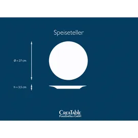 CreaTable Essteller NATURE COLLECTION 27 cm blau 6er Set