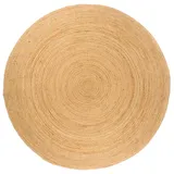 vidaXL Teppich Jute Geflochten 240 cm Rund