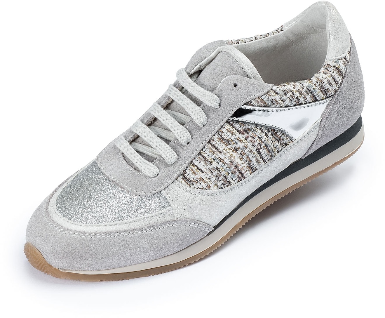 Damen Casual Sneaker Freizeitschuhe  - grau/silber