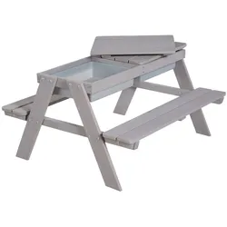 roba Kinder-Outdoor-Sitzgruppe »Picknick for 4« - 89x85,5x50cm - grau - Holz / Kunststoff