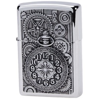 Zippo 15214 Pocket Watch-Chrome high polished Feuerzeug, Silber,onesize
