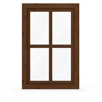Kunststofffenster Holzoptik mit Sprossen, aluplast IDEAL® 4000, Nussbaum außen, Weiß innen, 800 x 1200 mm, individuell konfigurieren