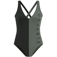 ELBSAND Badeanzug Damen Schwarz/Mehrfarbig 36 Cup A/B