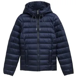 TOM TAILOR Damen Lightweight Steppjacke mit wasserabweisender Funktion, blau, Uni, Gr. L