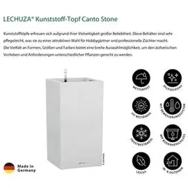 LECHUZA Canto Stone high 40 Komplettset 40 x 40 x 76 cm quarzweiß