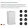LECHUZA Canto Stone high 40 Komplettset 40 x 40 x 76 cm quarzweiß