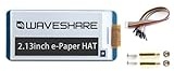 Waveshare 2.13inch E-Paper Display HAT, V4 Version 250x122 Resolution, Supports Black/White 2-Color, Compatible with Jetson Nano/Raspberry Pi 4B/3B+/3A+/3B/2B/1B+/1A+/Zero 2 W/Zero W/Zero