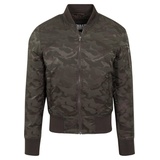 URBAN CLASSICS Tonal Camo Bomber Jacket in Olive, Größe XXL