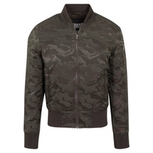 URBAN CLASSICS Tonal Camo Bomber Jacket in Olive, Größe XXL