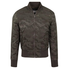 URBAN CLASSICS Tonal Camo Bomber Jacket in Olive, Größe XXL