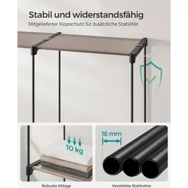Songmics Garderobenständer offen 138 x 43 x 182 cm Braun