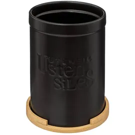 5five simply smart Utensilientopf bambusdeckel "naturéo" aus schwarzer keramik - 5 five simply smart