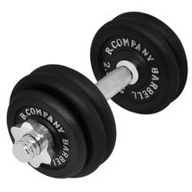 Bad Company Guss Kurzhantel-Set 15Kg (1 x Kurzhantelstange 35cm, 2x1,25 und 4x2,5Kg Hantelscheiben) Hantelset Hanteln