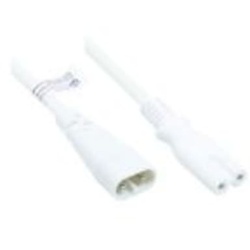 Good Connections Euro-Verlängerung C8 Stecker an C7/Euro 8 Buchse, weiß, 2 m