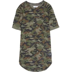 Sixth June Herren T-Shirt im Camouflage-Look Baumwoll-Shirt Kurzarm-Shirt M3218CTS Grün/Schwarz - S