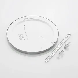 PRIOS Aureka 1 flammig rund grau Aluminium