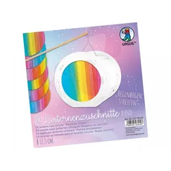 URSUS Laternenzuschnitte »Regenbogen Streifen«, rund, 24 Blatt