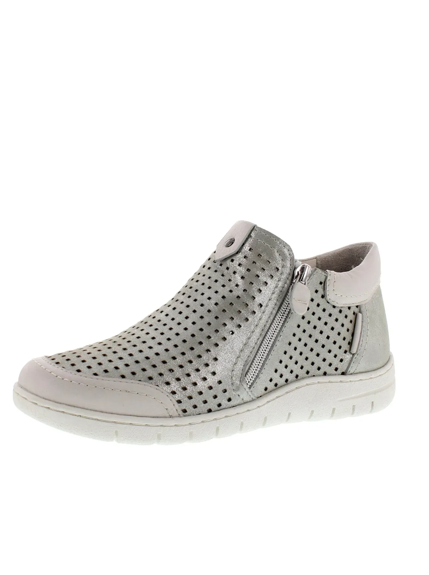 Stiefelette REFLEXAN, Damen, Gr. 42, sand, meliert, Glattleder, Veloursleder, Schuhe Stiefelette
