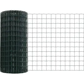 vidaXL Eurozaun Grün 0,4 x 10 m PVC-beschichtetes Eisen - Grün