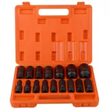 DAYUAN 16 Tlg. 1/2" Schlagschrauber Nuss Satz Impact Socket Set Steckschlüsselsatz 10-32mm Schlagnuss-Satz, H78 Auto Garage Mechaniker