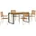 vidaXL Garten Esszimmer Set Beige Poly Rattan Akazie