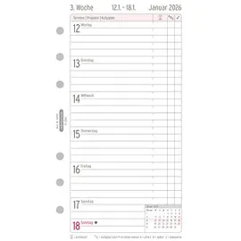 Chronoplan Kalendereinlage 2026 Wochenplan Midi (9,6 x 17,2 cm)