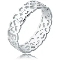 Elli Ring Damen Herz Kleeblatt Ornament Cut Out in 925 Sterling Silber