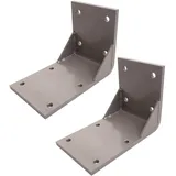 Mendler 2er-Set Deckenadapter für Kassetten-Markise T122 T123, Deckenmontage Halterung Adapter ~ grau