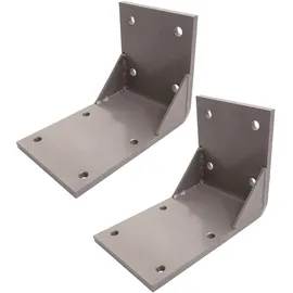 Mendler 2er-Set Deckenadapter für Kassetten-Markise T122 T123, Deckenmontage Halterung Adapter ~ grau