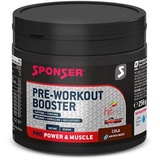 Sponser Sport Food Sponser Pre-Workout Booster, 256 g Dose, Apple-Raspberry